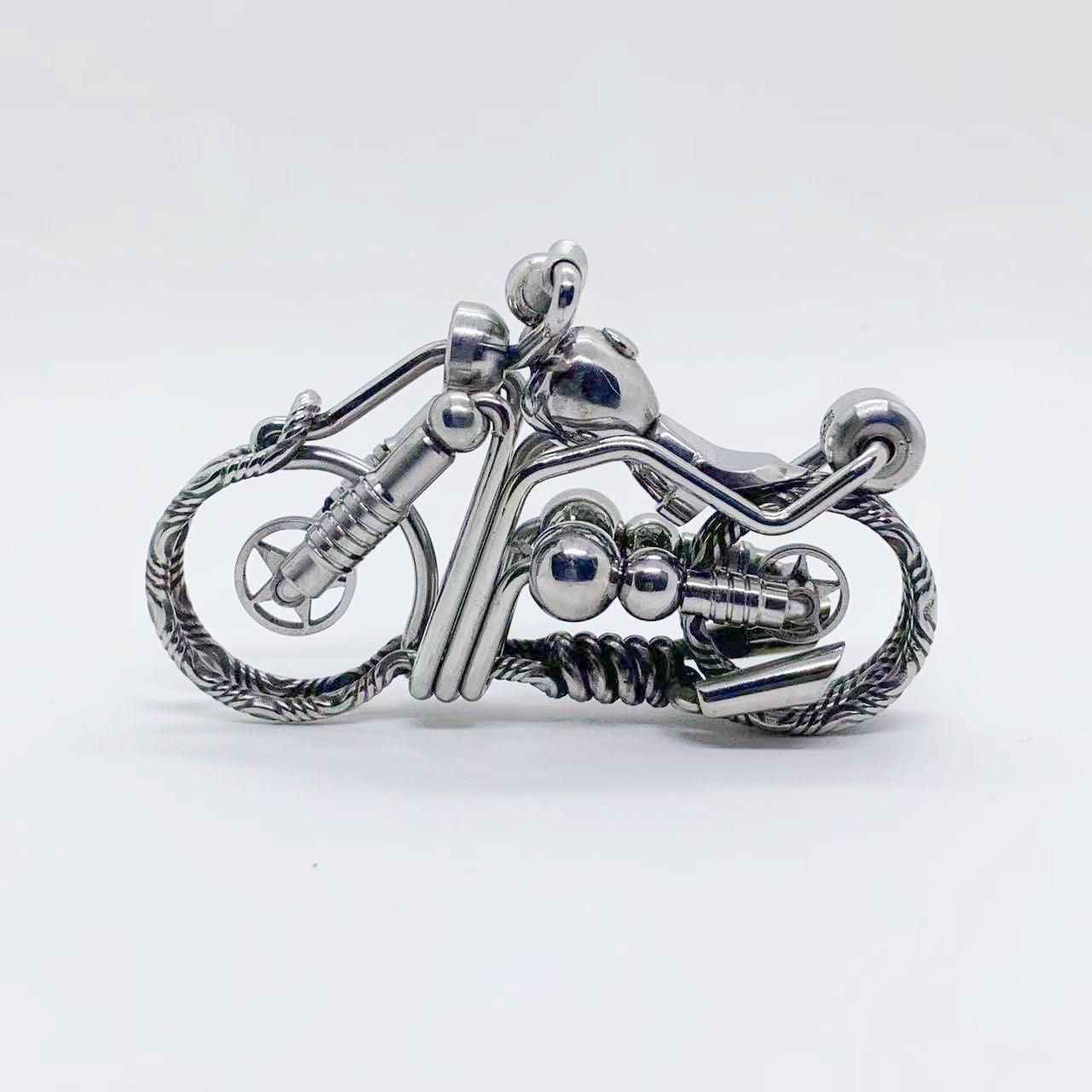 Handmade stainless steel wire for motorcycle keychain