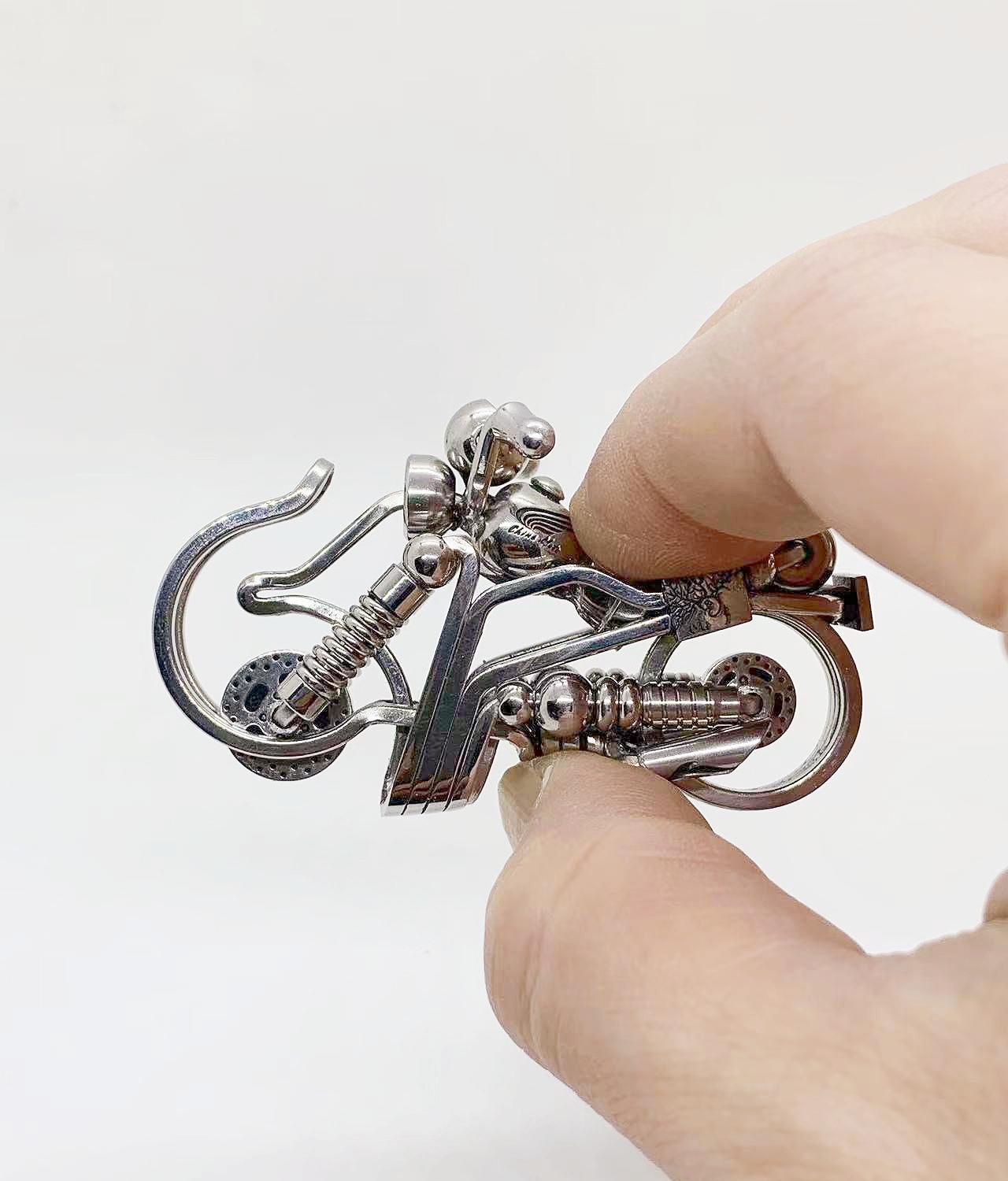 Handmade stainless steel wire for motorcycle keychain