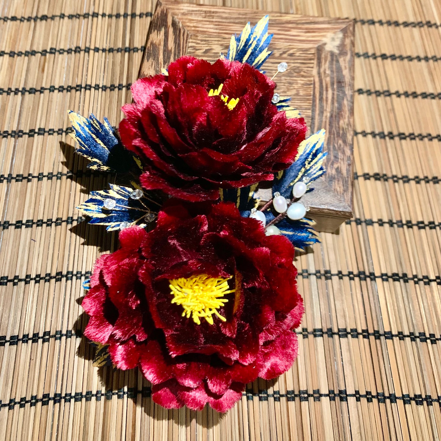 Wine Red Wrist corsages for your wedding or Graduation Ball