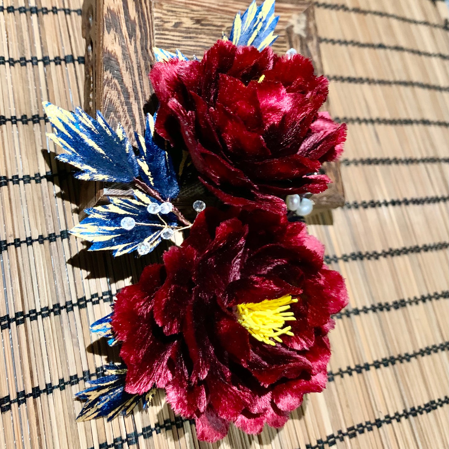 Wine Red Wrist corsages for your wedding or Graduation Ball