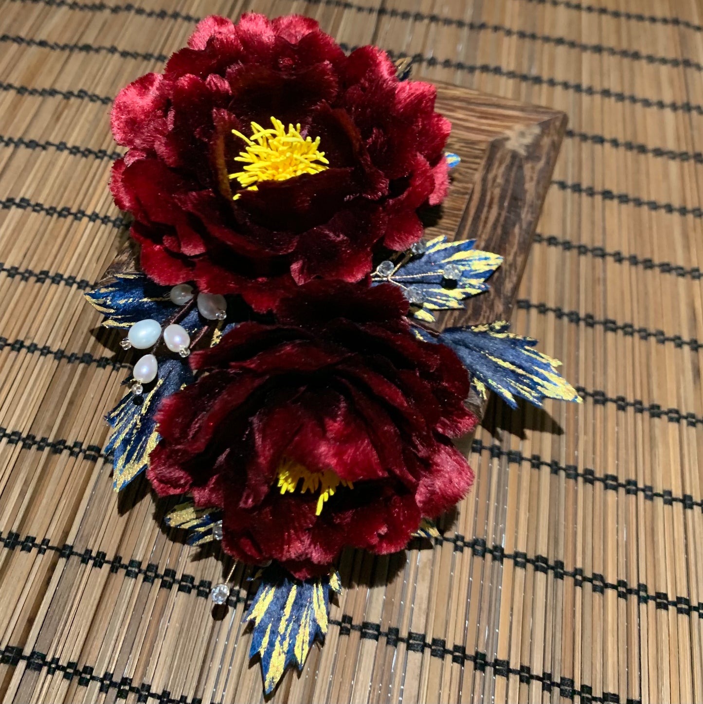 Wine Red Wrist corsages for your wedding or  Graduation Ball