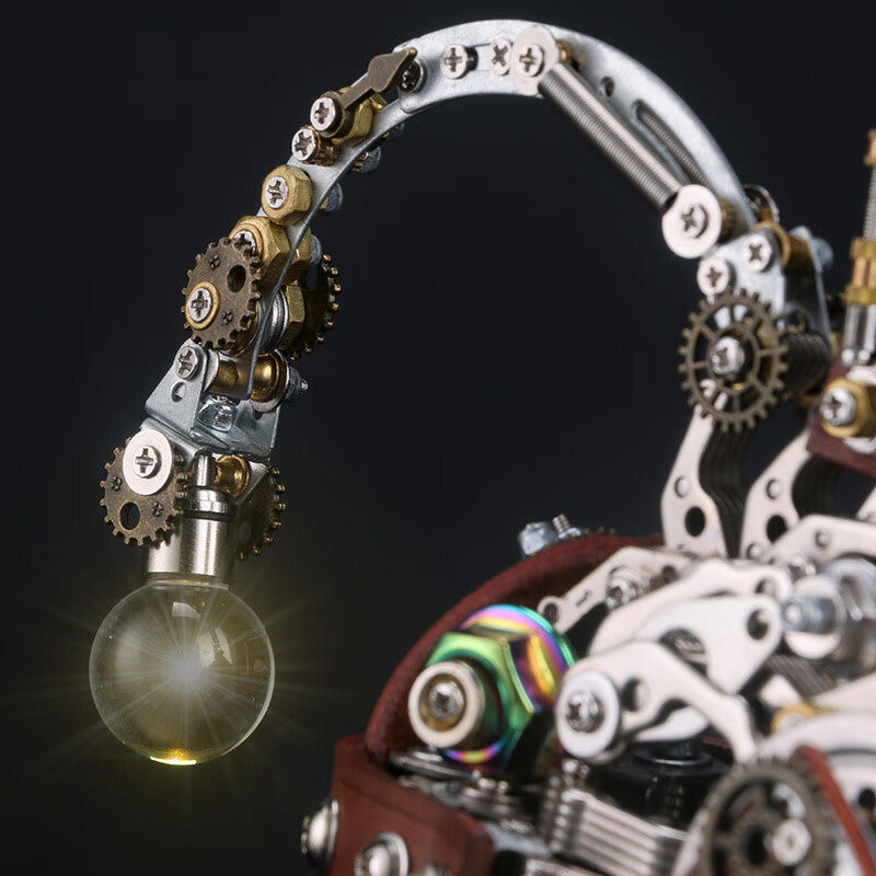 Lantern Fish Steampunk Mechanical Ornaments Metal Assembly TOY
