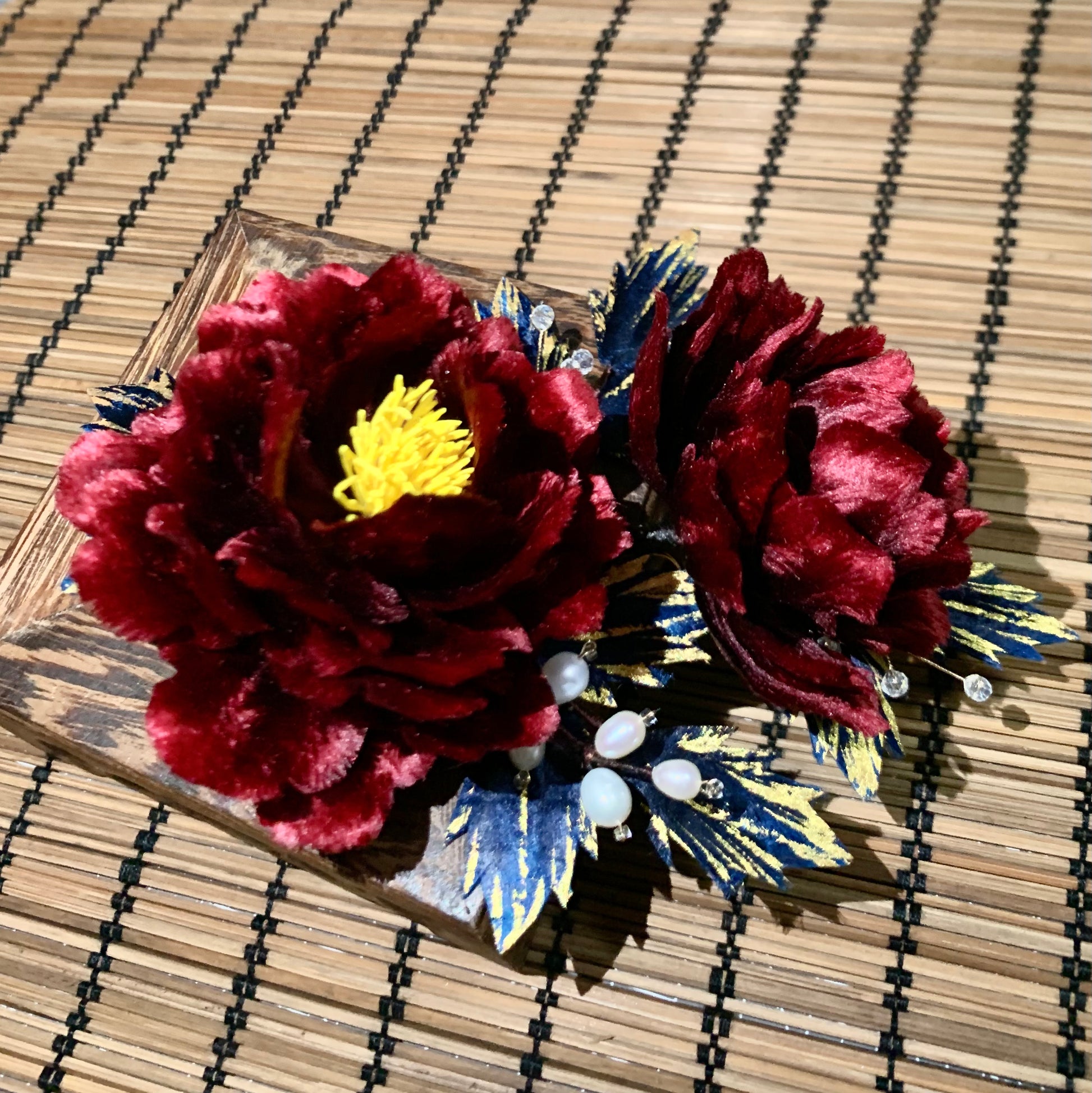 Wine Red Wrist corsages for your wedding or  Graduation Ball