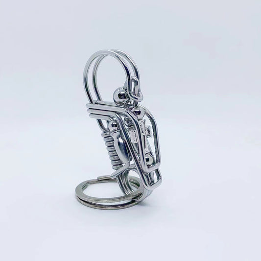 Love and Redemption Handmade Stainless Steel Wire Cross Car Keychain