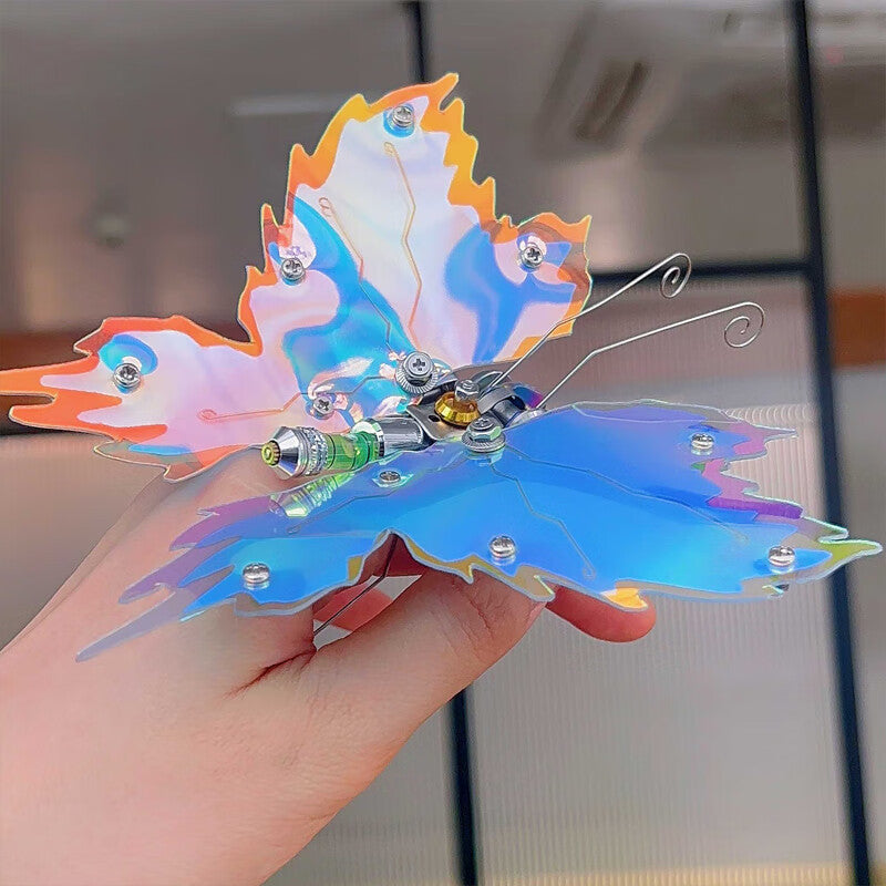 Blue Flame Butterfly Metal Assembly TOY
