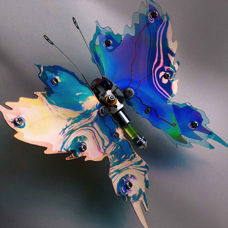 Blue Flame Butterfly Metal Assembly TOY