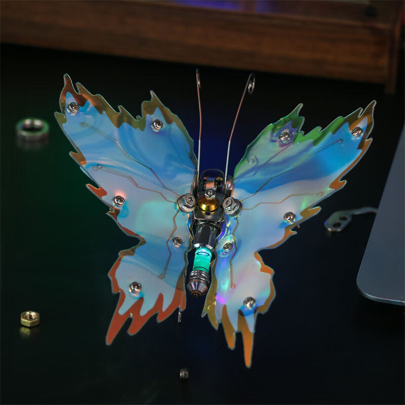 Blue Flame Butterfly Metal Assembly TOY
